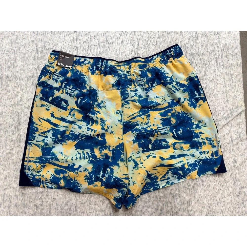 DSG Mens‎ 5 Inch Stride Short Chaos Blue Gleam Abstract XL DAM15201PRT